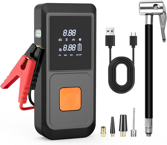 Portable Jump Starter with Tire Inflator - On-The-Go Power