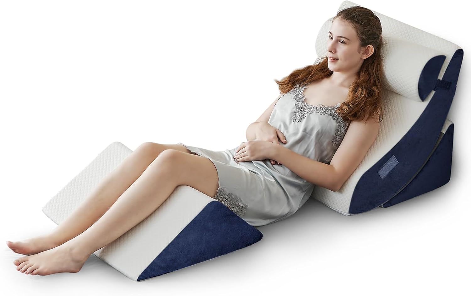 Ganaver 4Pcs Wedge Pillow Set for Comfortable Sleep Support