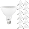 Sunco PAR38 Outdoor Flood Light Bulbs 12 Pack - Bright, Waterproof
