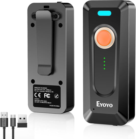 Eyoyo Portable 2D Bluetooth Barcode Scanner for Easy Scanning