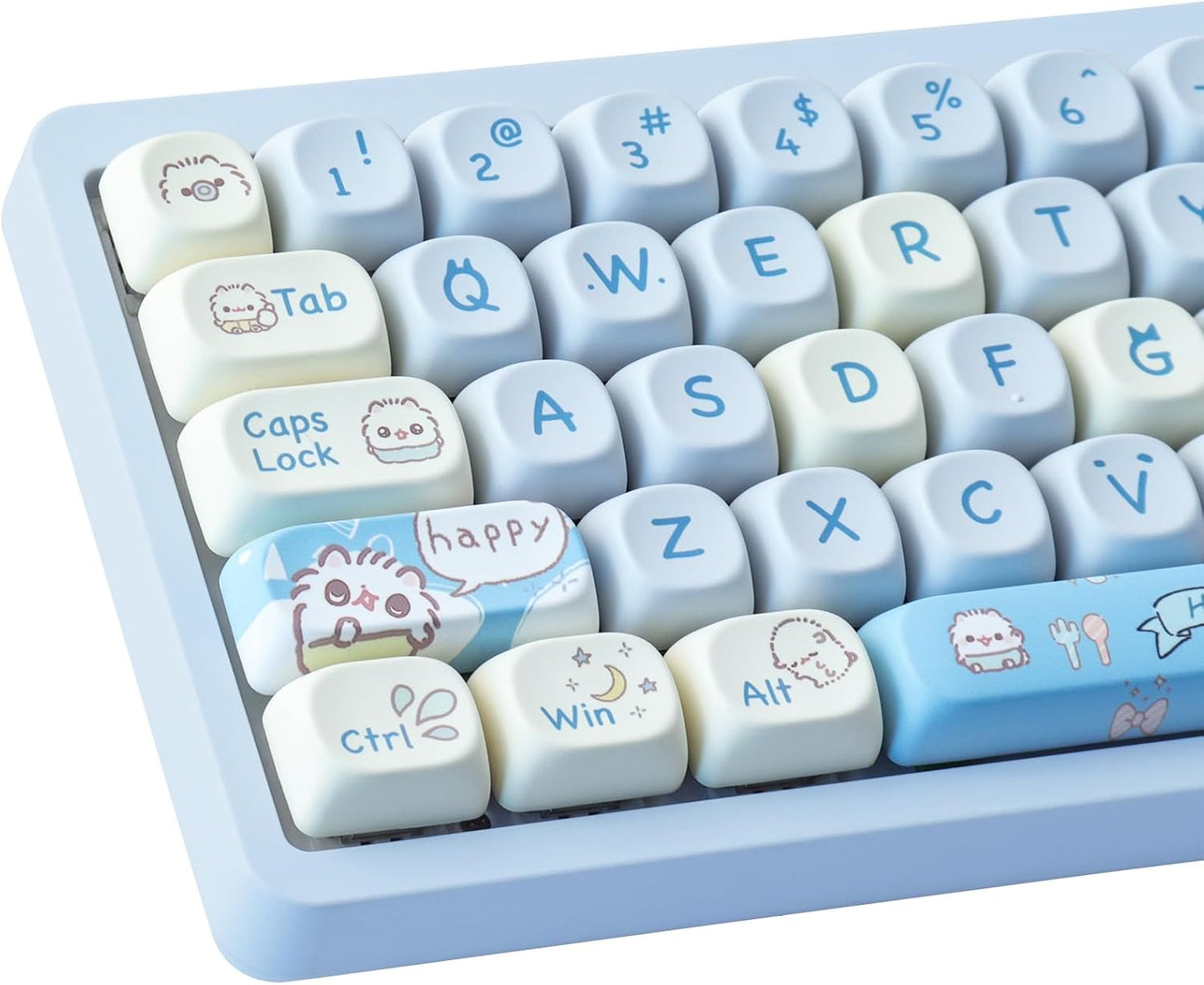 Hyekit PBT Keycaps - Cute Baby Cat Keycaps for Mechanical Keyboards