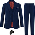 Boys Formal Suits Set, Toddlers to Teen - Adjustable Waist 4-Piece