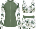 Holipick Long Sleeve Swimsuits for Women - 3 Piece Rash Guard Set