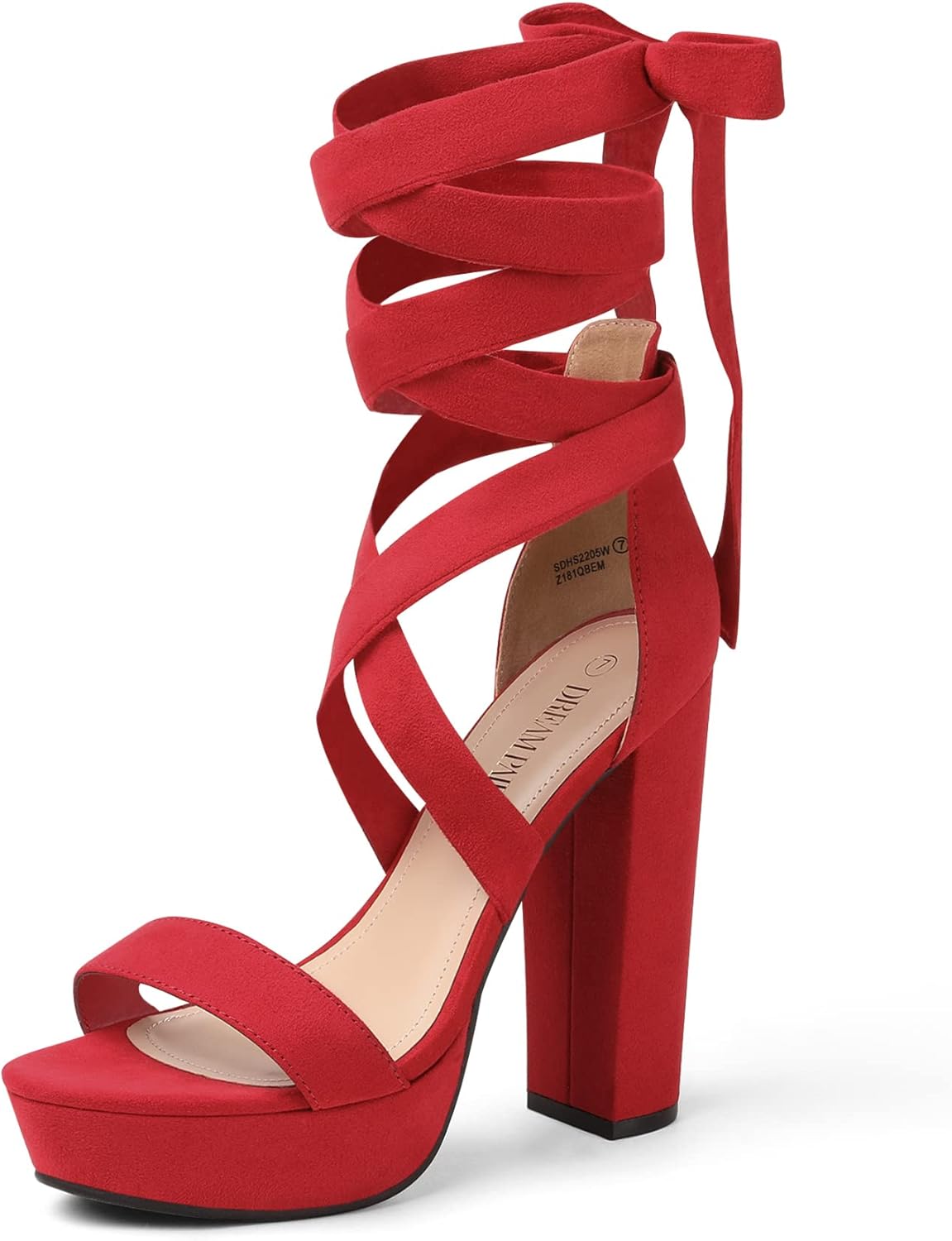 DREAM PAIRS Chunky Block Platform Heels for Women - Sexy Style