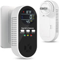 5-in-1 Carbon Monoxide Detector Plug-in with Battery Backup - Dual