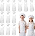 Kids Apron and Chef Hat Set 24 Pieces for Cooking and Art - Classroom