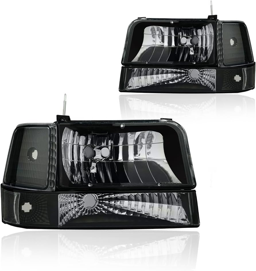 Headlight Assembly Kit for 1992-1996 Ford F150 F250 F350 Bronco