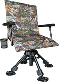 Silent Swivel Stable Portable Ground Folding Blind Chair - Adjustable
