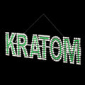 30in x 8in LED Kratom Sign - Ultra Bright Store Decor for Smoke Shops