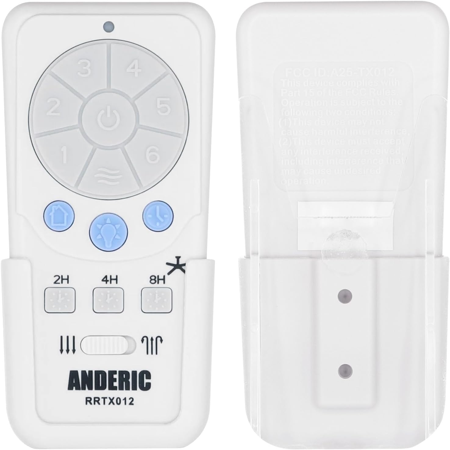 Anderic RRTX012 Replacement Ceiling Fan Remote Control Features