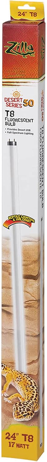 Zilla T8 Fluorescent Bulbs Desert Series 50 for Reptiles