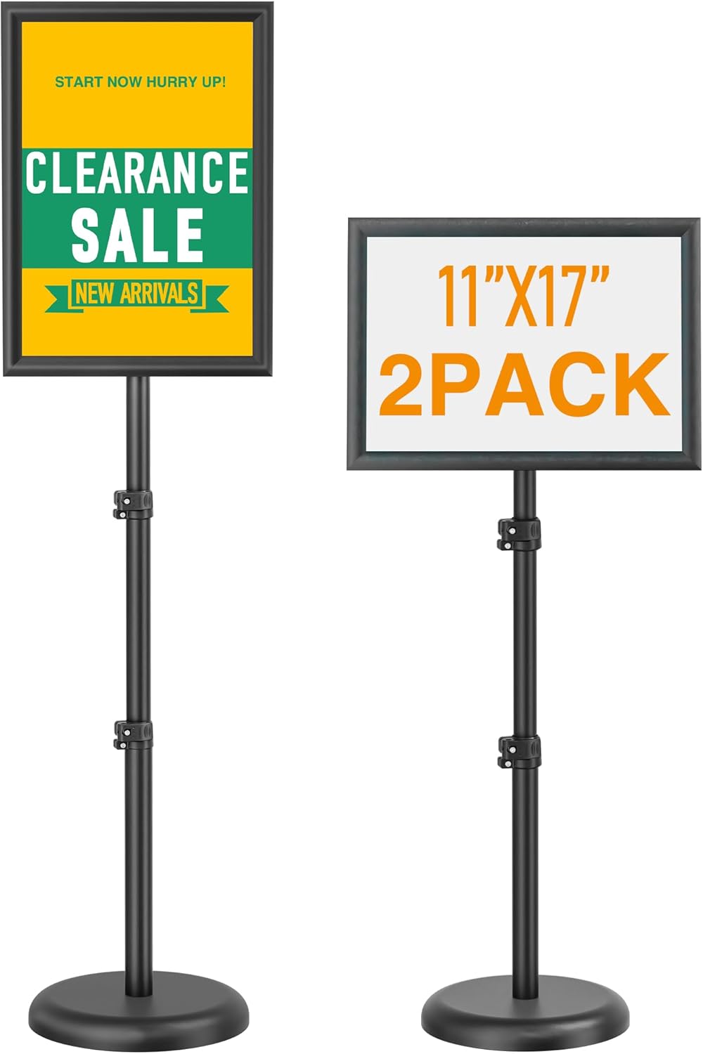 Adjustable Floor Standing Sign Holder for Indoor and Outdoor Use