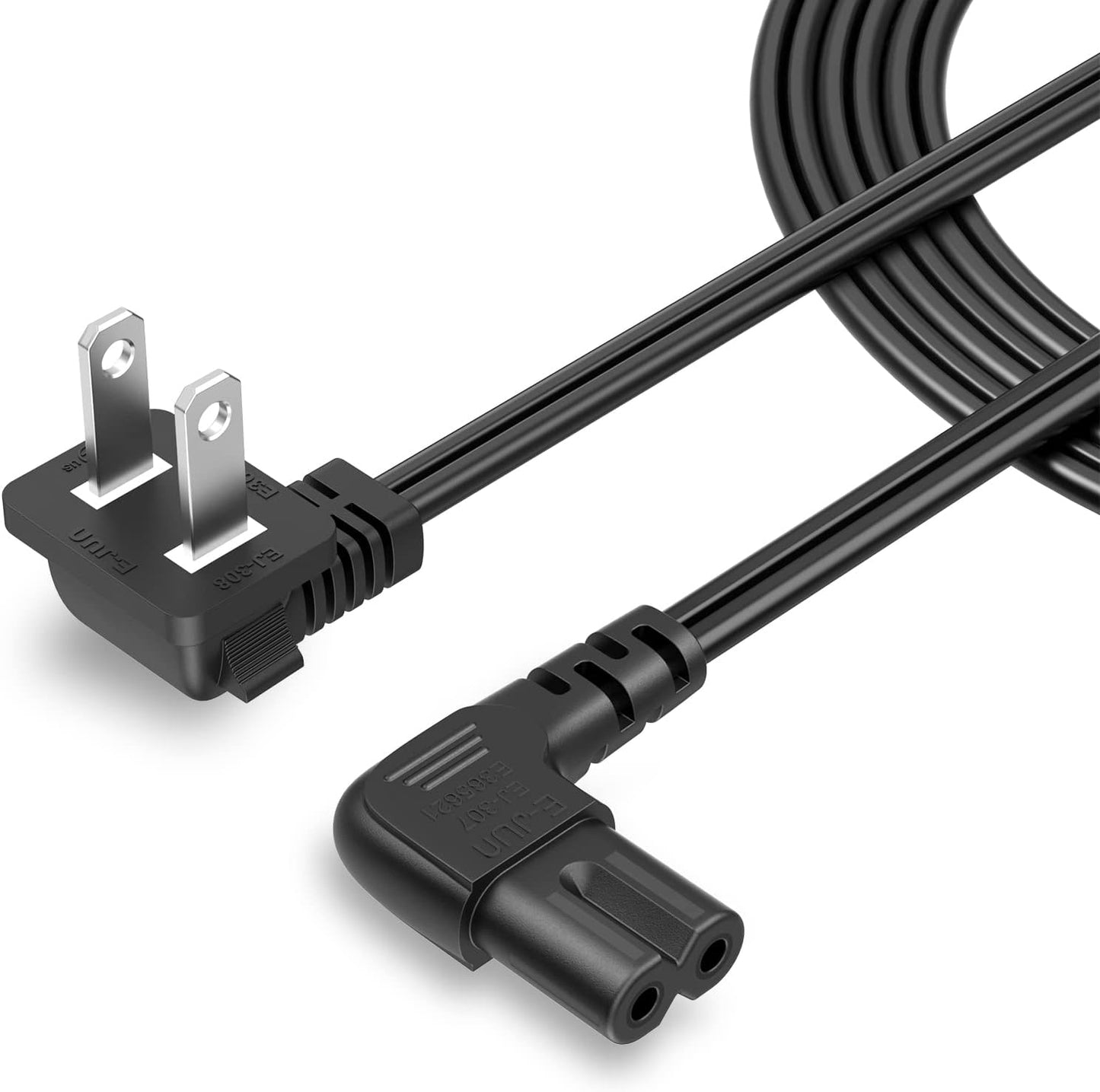 10ft Angled Power Cord for TV Replacement