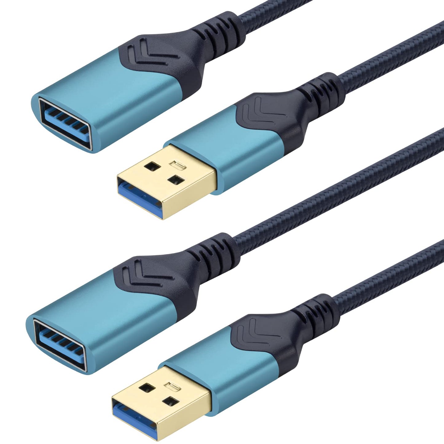 High Speed 2FT USB 3.0 Extension Cable Duo for Multiple Devices - ROFICORD