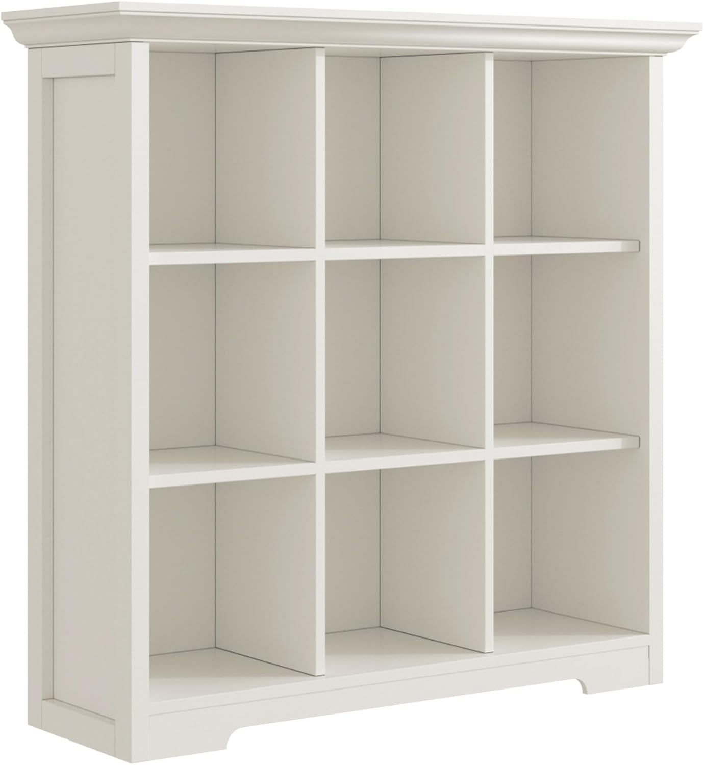Wooden Cube Shelf Bookcase - Modern 3 Tiers Open Bookshelf