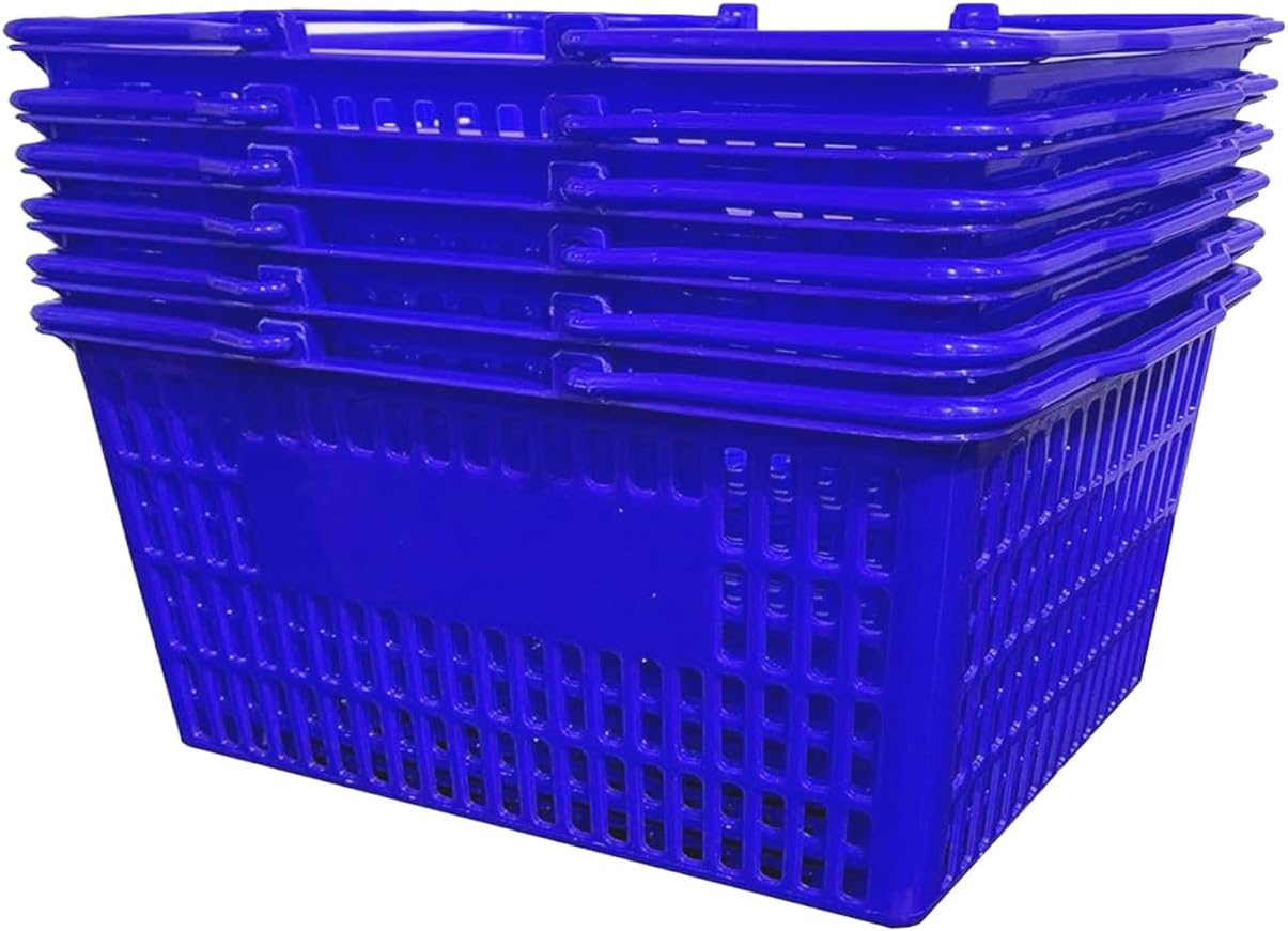 Stackable Plastic Shopping Baskets for Grocery and Retail Use