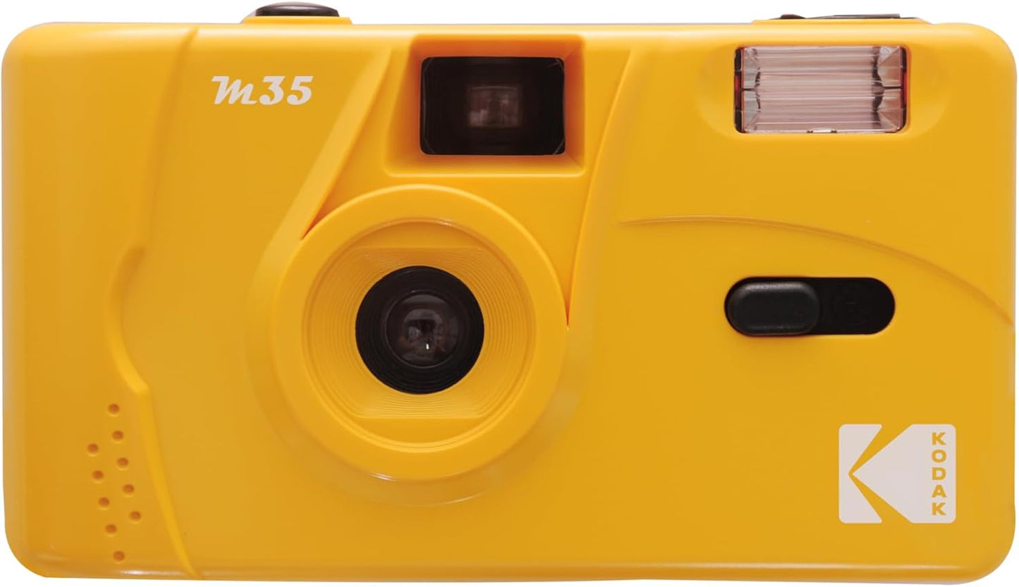 Kodak M35 Yellow Film Camera - Flash Reusable & Easy
