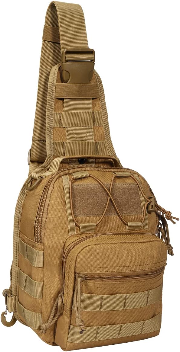 Compact Mud Color Military Sling Bag for Ultimate EDC