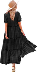 Bohemian Floral Maxi Dress with Pockets - Lightweight Summer Comfort
