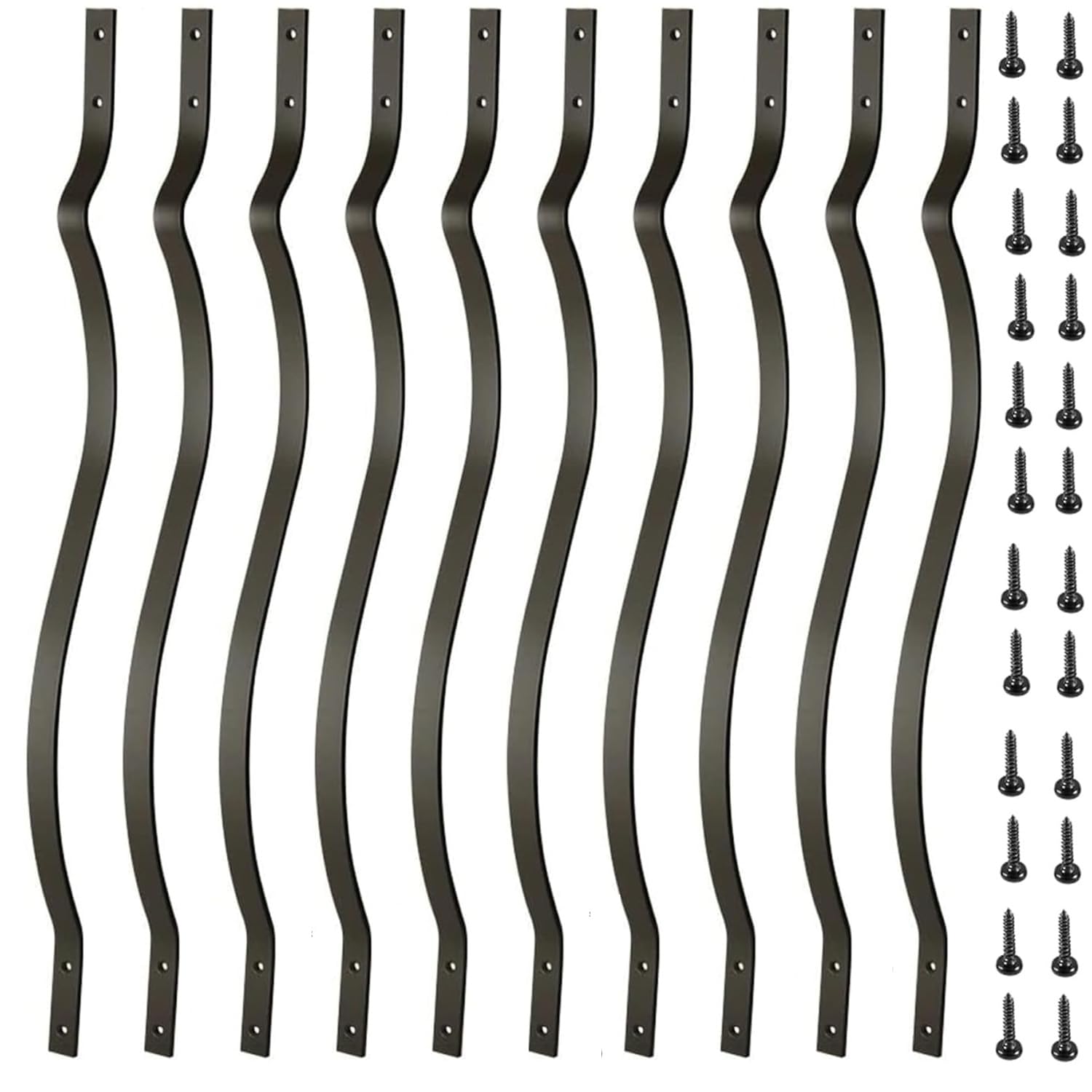 61 Pack Heavy Duty Iron Deck Balusters for Outdoor Spaces