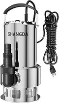 SHANGDA 1.6HP Sump Pump Submersible Utility Pump - Fast 5500GPH Drain