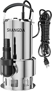SHANGDA 1.6HP Sump Pump for Efficient Water Removal Tasks