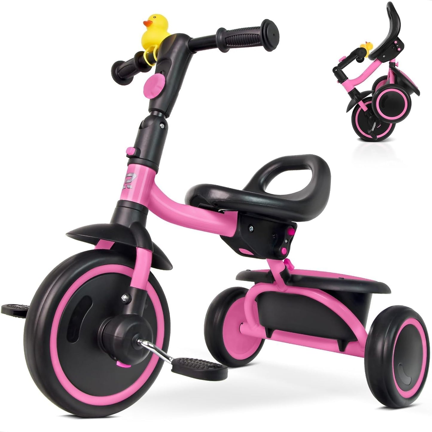 Toddler Tricycle for 18 Months to 5 Years with Adjustable Seat