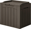 JUMMICO 31 Gallon Resin Deck Box - Weatherproof Patio Storage