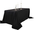 Ascoza 2pack 90x156 in Black Rectangular Tablecloth - Economical Event
