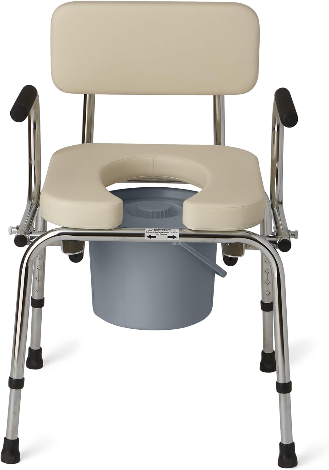 Medline Drop Arm Commode Chair: Easy Transfer, 350 lb Capacity