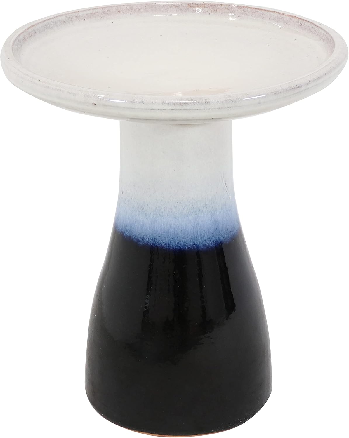 Sunnydaze 21 H Ceramic Bird Bath - Hand-Painted Outdoor Bowl