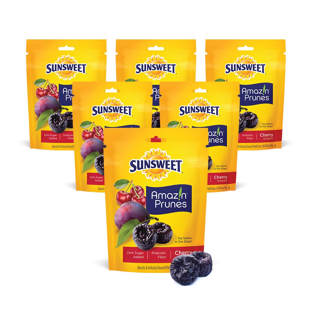 Sunsweet Amazin' Prunes Cherry Essence - Healthy Snack Option