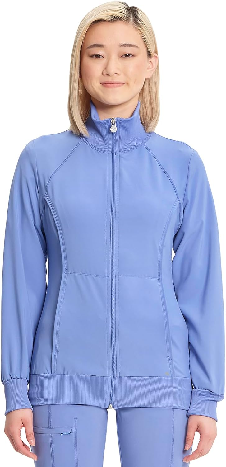Cherokee Infinity Zip Front Scrub Jackets for Women - Stylish Fit