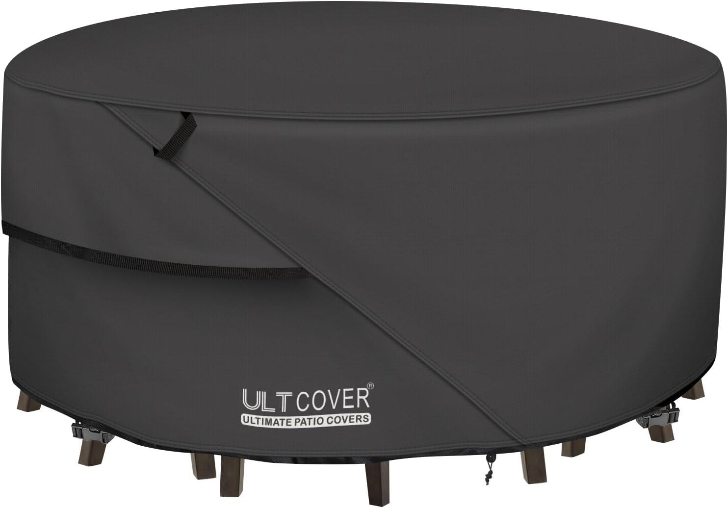 ULTCOVER Round Patio Furniture Cover for 108 in Table Set