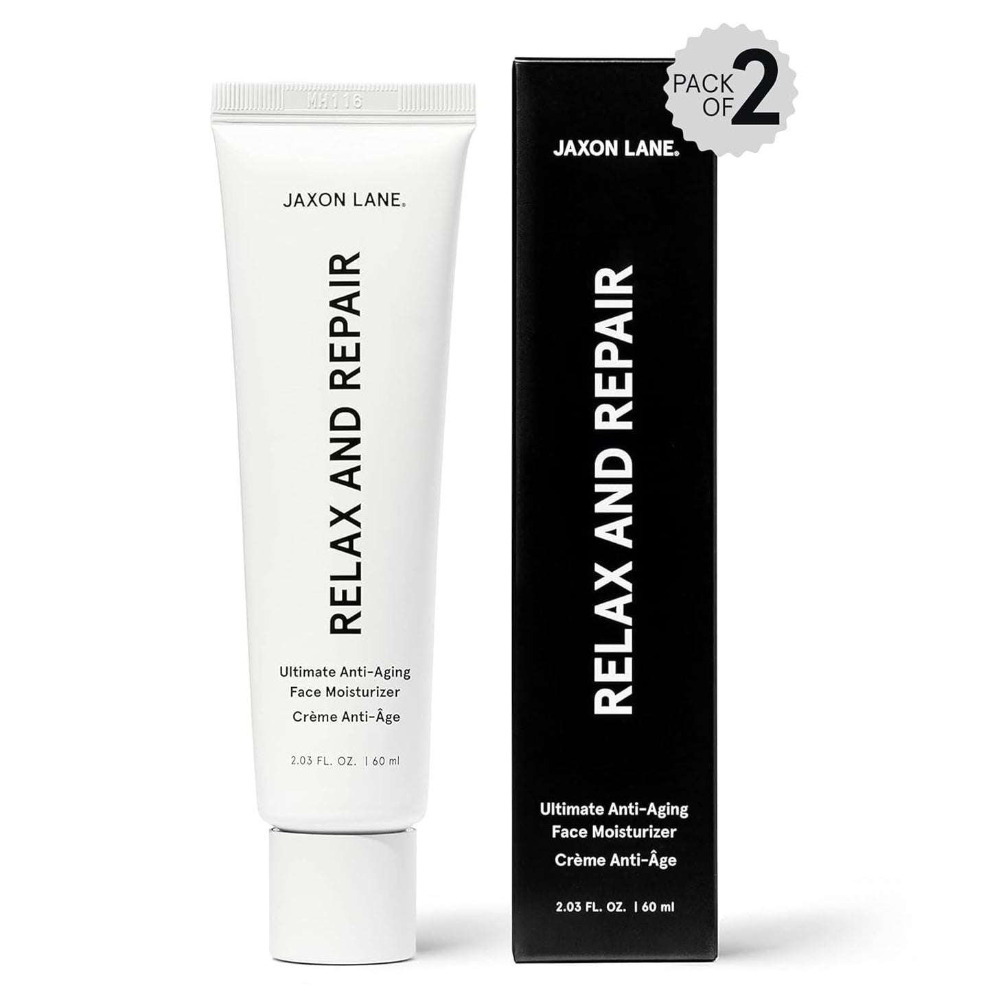 Relax And Repair Anti Aging Face Moisturizer for Men - 2 Tubes