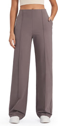 G4Free Wide Leg Pants High Waisted Yoga Pants with Pockets - Sleek