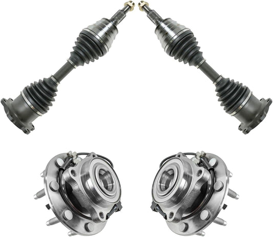 TRQ Front Drivetrain Kit CV Axle Shaft Assembly for Chevy GMC
