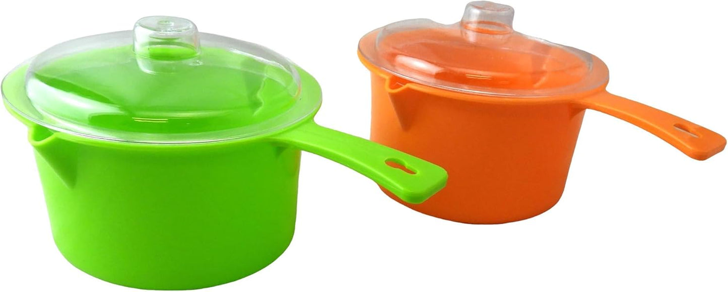 Stay Hot & Savory: 2-Pack 800ml Microwave Saucepan