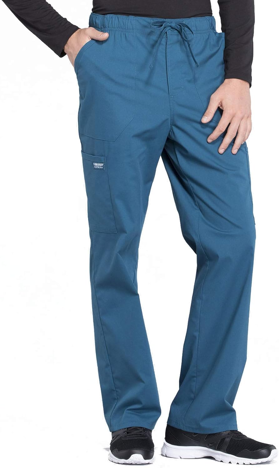 Cherokee Scrubs for Men Tapered Leg Cargo Pants with Zip Fly