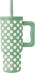 Kids 24 oz Tumbler Sage Florals - Spill Proof Straw Lid
