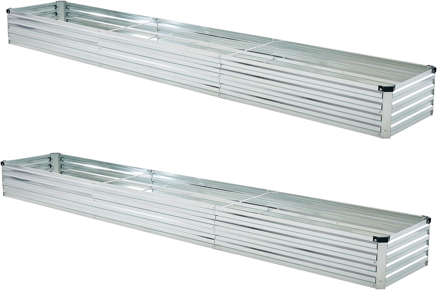 10x2x1ft Galvanized Raised Garden Bed for Outdoor Planting