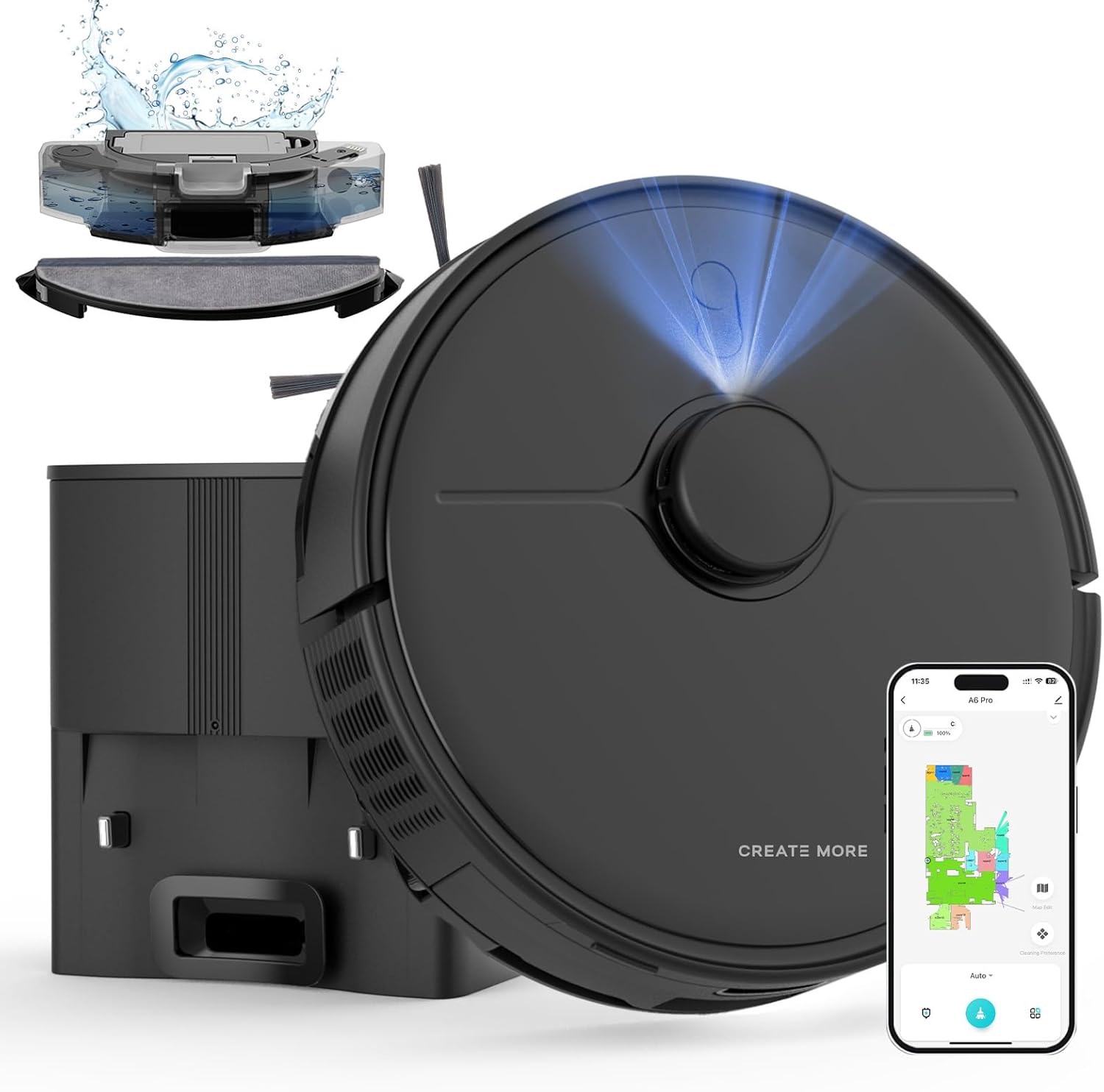 Robot Vacuum and Mop with 5000Pa Suction for Effortless Cleaning