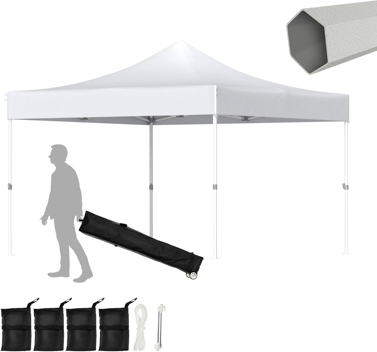 Real Relax 10x10ft Pop Up Beach Tent - Portable Shade Instant Canopy