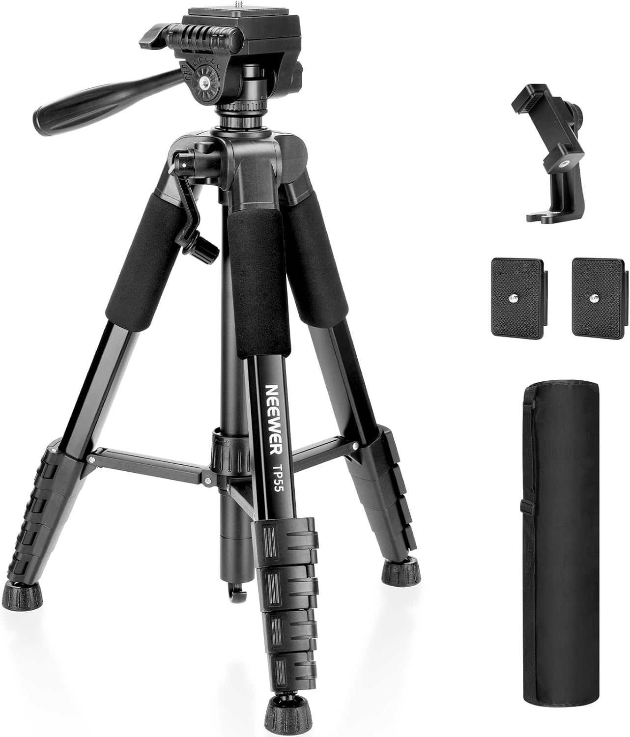 NEEWER BASICS 71ft' Tripod with Phone Holder for Video Recording