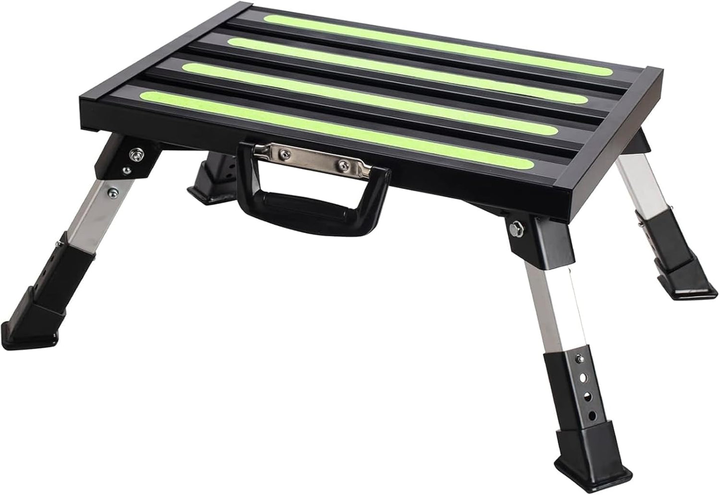 Adjustable Aluminum RV Steps with Non-Slip Rubber Feet for Safety