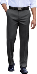Men's Classic Fit Dress Pants Flat Front Straight Casual Pant Suit