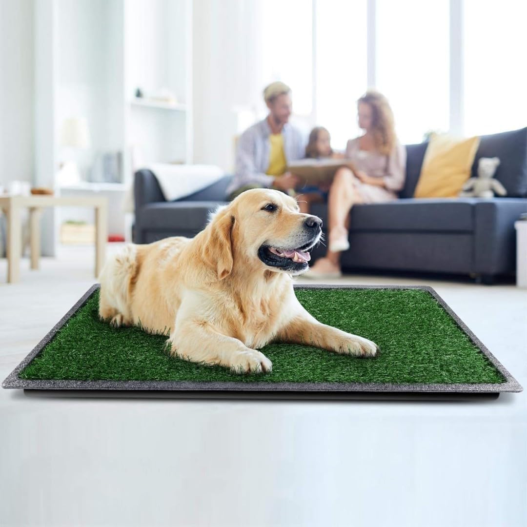 Dog Grass Puppy Training Pee Pad with Tray for Indoor Outdoor Use