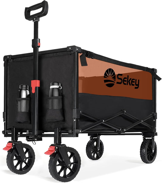 Sekey Collapsible Foldable Wagon with Big All-Terrain Wheels