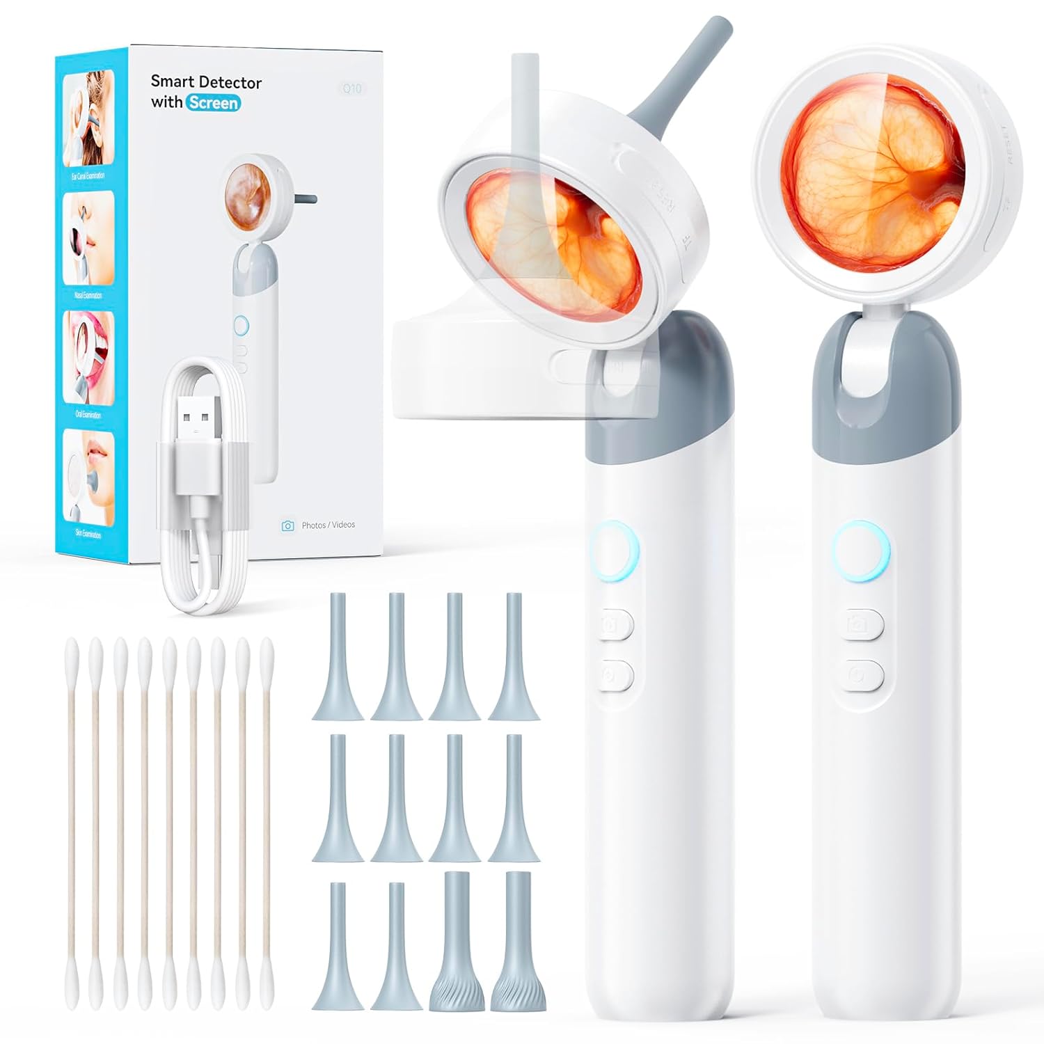 Qimic Otoscope Ear Camera with 1.38ft' Screen for All Ages