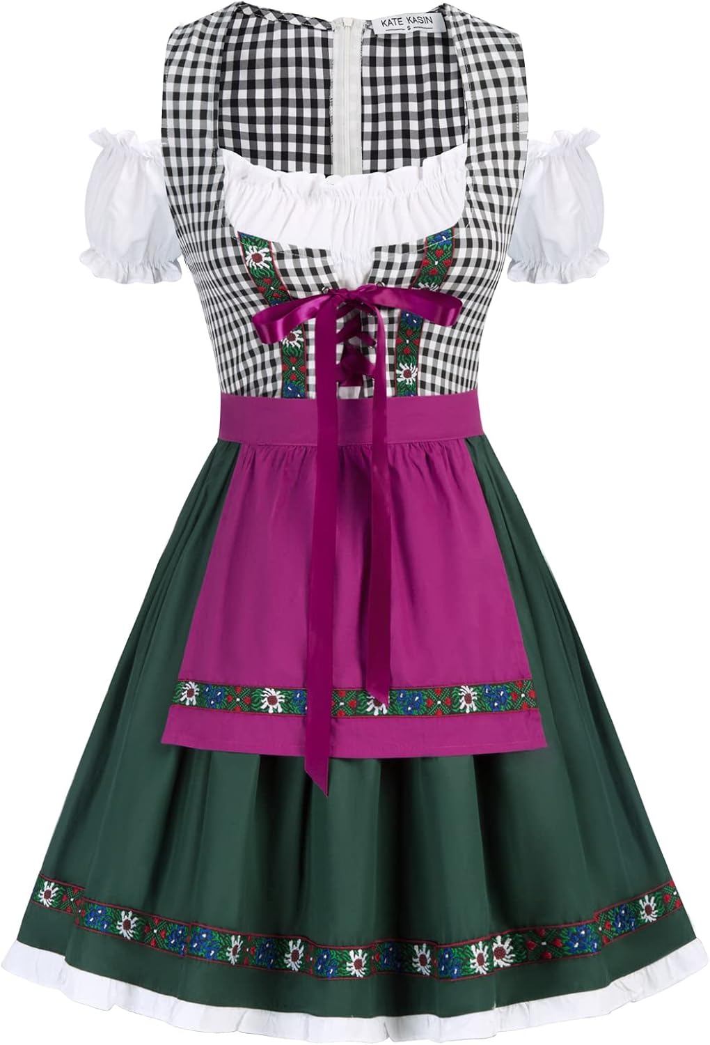 Kate Kasin Women's German Dirndl Dress for Oktoberfest Fun